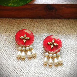 WHITE CHARMS EARINGS