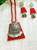 Maroon dori pendent