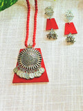 Maroon dori pendent